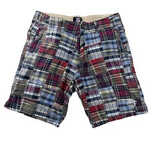 G-III NFL Shorts Mens 32 Jaguars Patchwork Plaid Preppy 9" Inseam Chino Football